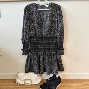 TOPSHOP Summer dress, Size 8, Black with White details